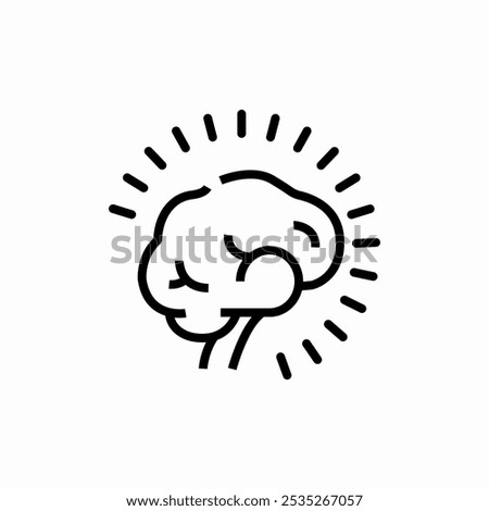brain power icon sign vector