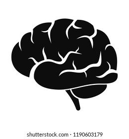 Brain power icon. Simple illustration of brain power vector icon for web design isolated on white background