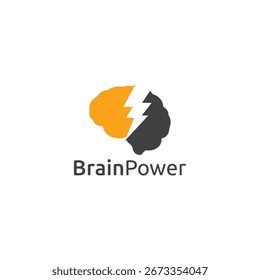Brain Power Logo-Symbole, Vektorgrafik