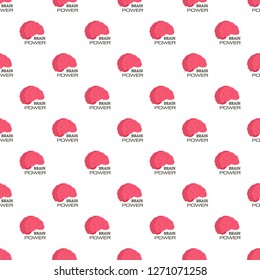 Brain power pattern seamless vector repeat for any web design