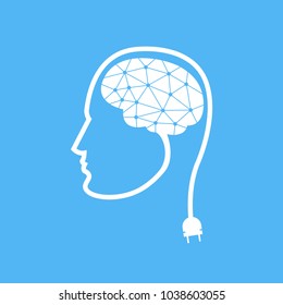 Brain power. Thinking people concept. Vector illustration.