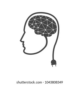 Brain power. Thinking people concept. Vector illustration.