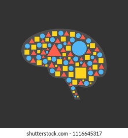 Brain. power Vector illustration.