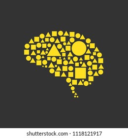 Brain. power Vector illustration.