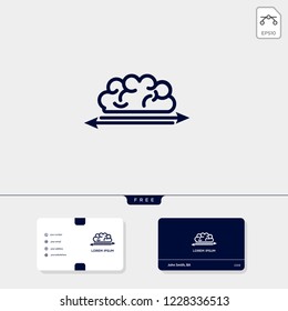 Brain premium logo template for your business and business card design template include. vector illustration and logo inspiration