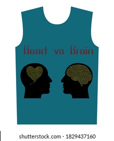 brain print for t-shirt graphic vector