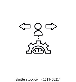 Brain, process icon. Element of business icon. Thin line icon