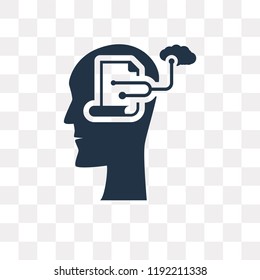 Brain process vector icon isolated on transparent background, Brain process transparency concept can be used web and mobile
