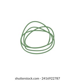 Brain psychology irregular line vector logo design
