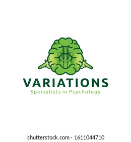 brain psychology logo Ideas. Inspiration logo design. Template Vector Illustration. Isolated On White Background