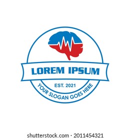 brain pulse logo , medical logo