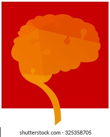 Brain Puzzle Abstract - Illustration