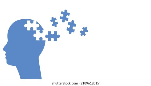 Brain with puzzle paper cutout, autism, memory loss, dementia, epilepsy and Alzheimer awareness, world mental health day, world Parkinson day concept. Alzheimer's disease and mental health concept.