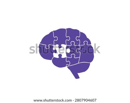 Brain puzzle pieces intelligence concept