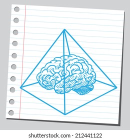 Brain in pyramid