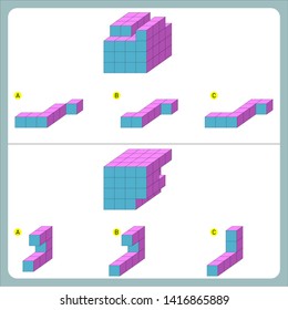 Brain questions puzzle - Cube shape. Find the non-given