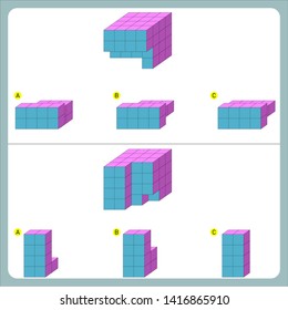 Brain questions puzzle - Cube shape. Find the non-given