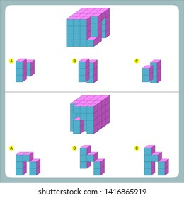 Brain questions puzzle - Cube shape. Find the non-given
