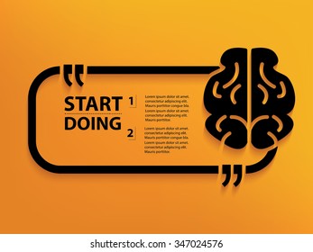 Brain Quotation Mark Speech Bubble,design