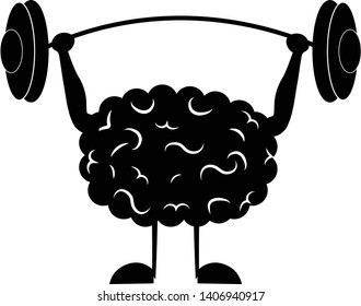 
the brain raises the barbell