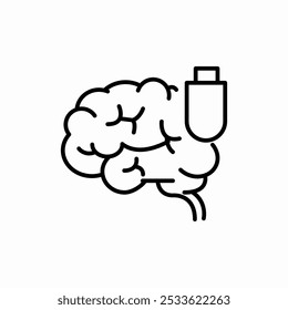 brain recharge icon sign vector