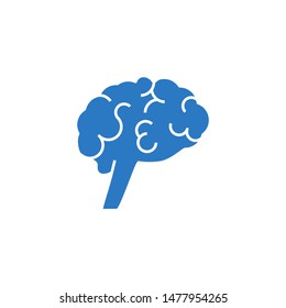 Brain related vector glyph icon. Isolated on white background. Vector illustration.
