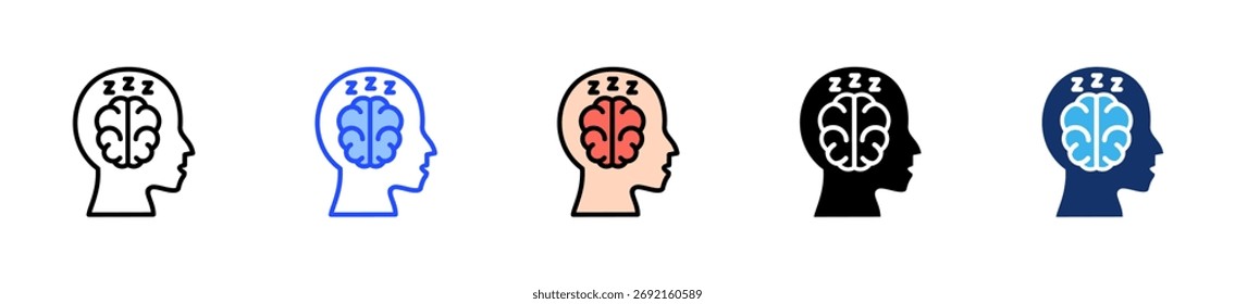 Colección de Icono de Relax Cerebral con Múltiples Estilos