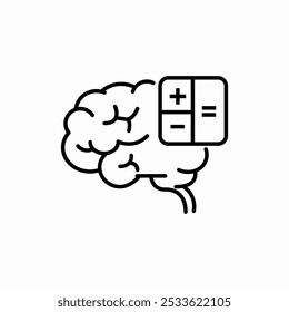Vector de signo de icono de informe cerebral