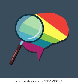 brain research concept vector illustration