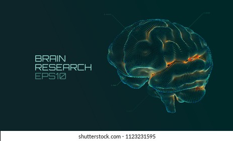 Brain research futuristic medical ui. IQ testing, artificial intelligence virtual emulation science technology