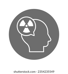 Brain risk vector icon which can easily modify or edit

