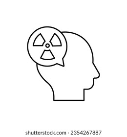 Icono del vector de riesgo cerebral que puede modificar o editar fácilmente

