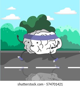 Brain run to the street