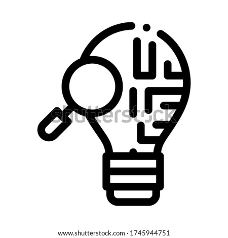 brain savvy research icon vector. brain savvy research sign. isolated contour symbol illustration