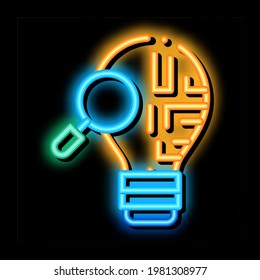 brain savvy research neon light sign vector. Glowing bright icon brain savvy research sign. transparent symbol illustration