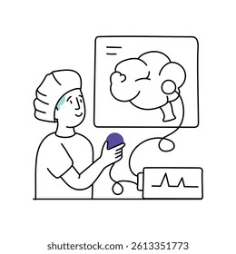 Brain scanner  Vector Style Illustration