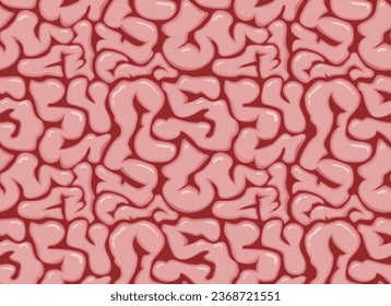Brain seamless pattern texture vector background	