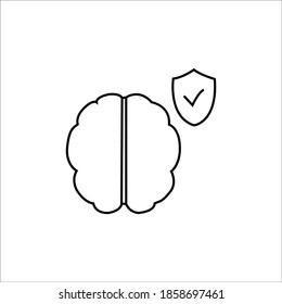 Brain and Security, Background white colour.
