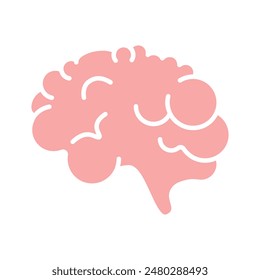 Brain set icon. Cerebrum, central nervous system, neuroscience, cognitive function, mental health, anatomy, human organ, intellect, neurobiology.