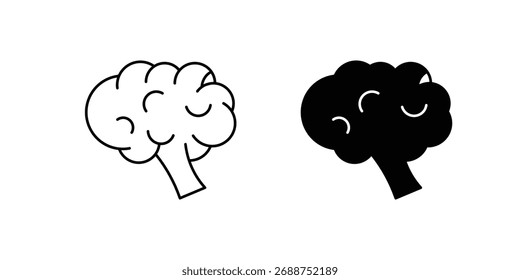 Hirnset-Symbol mit weißem Hintergrund, Vektorgrafik