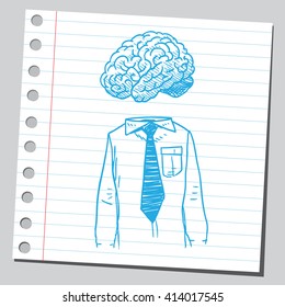 Brain, shirt and tie