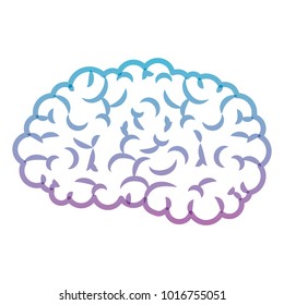 brain side view in degraded blue to purple color contour