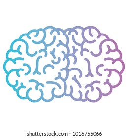 brain side view in degraded blue to purple color contour