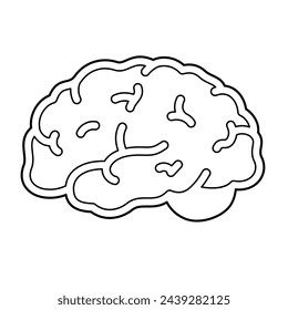 Brain sideways.Vector illustration that is easy to edit.