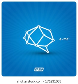 Brain sign on background