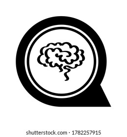 signo cerebral en fondo blanco