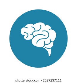  brain sign symbol vector glyph color icon