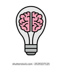  brain sign symbol vector glyph color icon