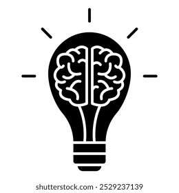  brain sign symbol vector glyph color icon