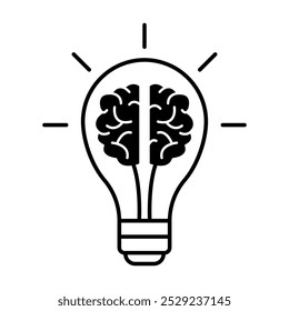  brain sign symbol vector glyph color icon